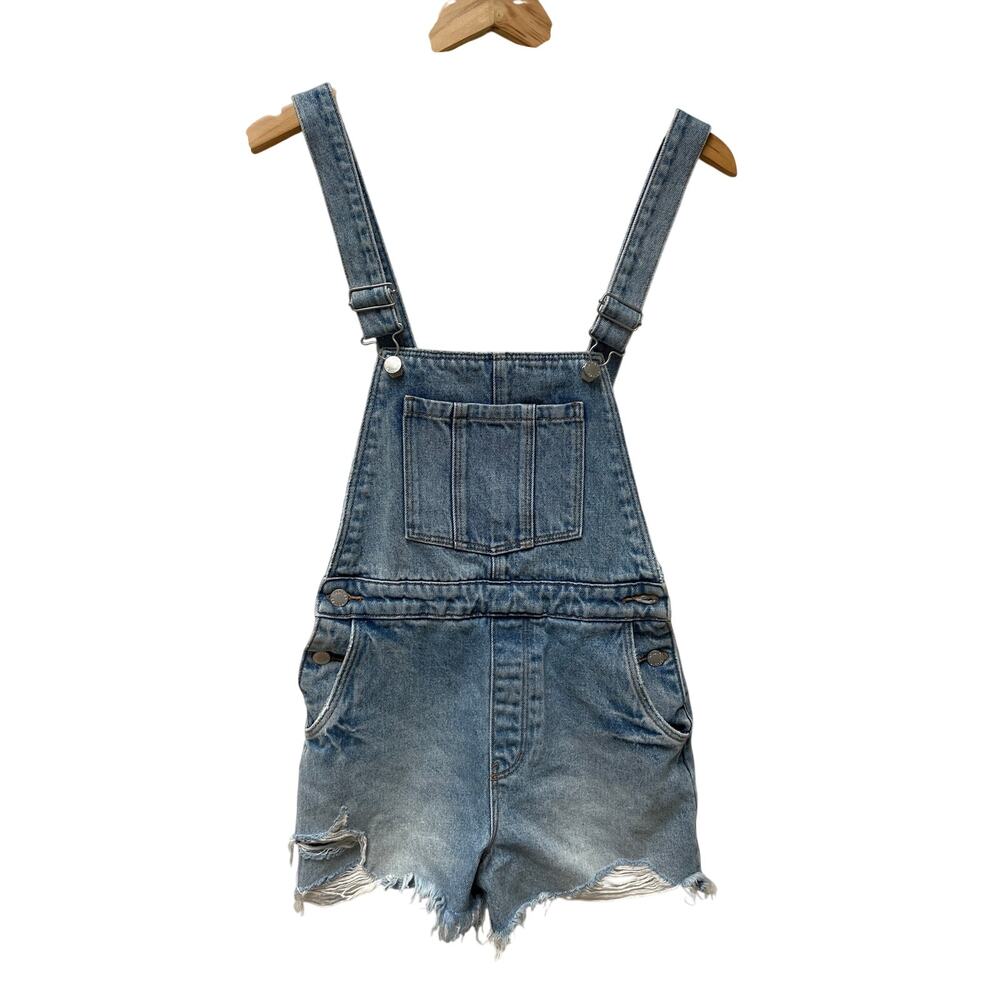 Rolla’s Denim Original Short Overalls High Rise Cut-Off Size 23